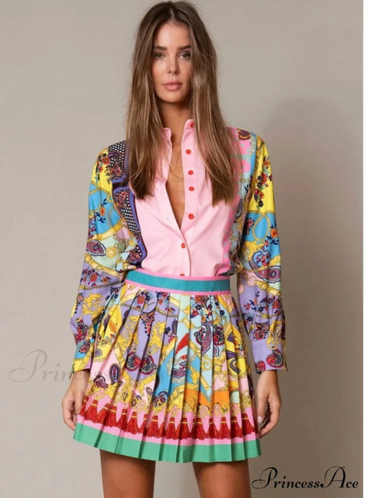 KERRY SHIRT AND SKIRT SET Pink Paradise / M