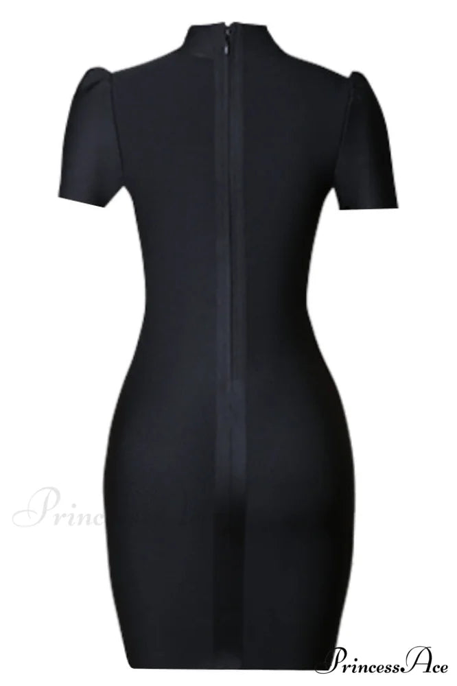 Kiri HIgh Neck Charming Mini Bandage Dress