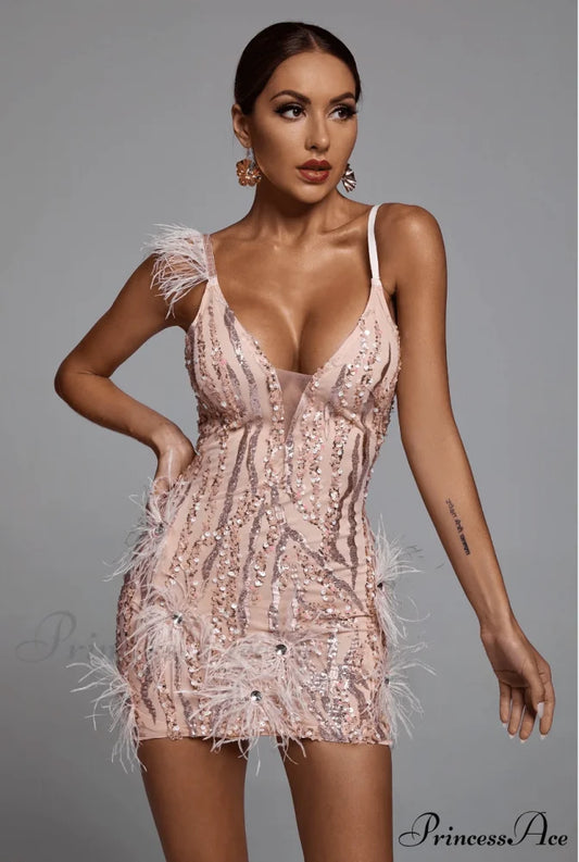 Klauda Pink Stylish Mini Dress 4 Days / 4 / S / Pink