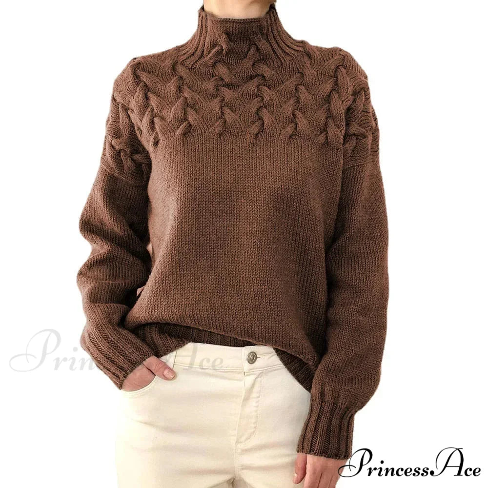 Knit & Crocheted Cozy Rose Jumper swraters-241228