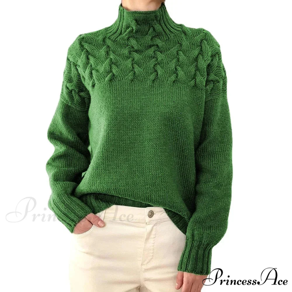 Knit & Crocheted Cozy Rose Jumper swraters-241228
