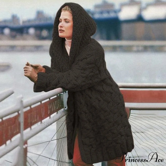 Knitted Elegant Cardigan Black / S