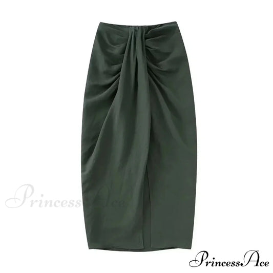 Knotted Shirt Top Maxi Dress Skirts / XS