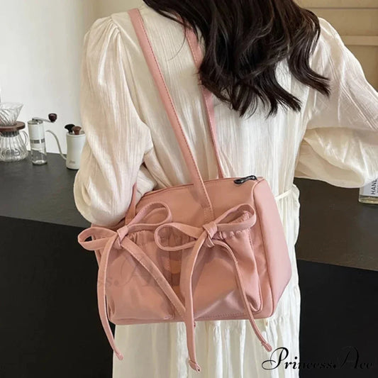 Korean Arch Nylon Collapsible Shoulder Bag shoulder-250126