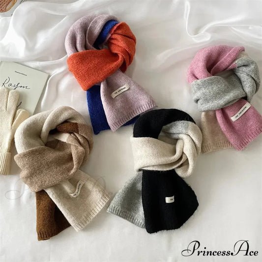 Korean Fashion Winter Wool Striped Scarf scarf-241228