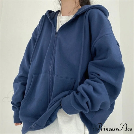 Korean Version Oversized Solid Color Hoodies Sweatshirts & Hoodies-L