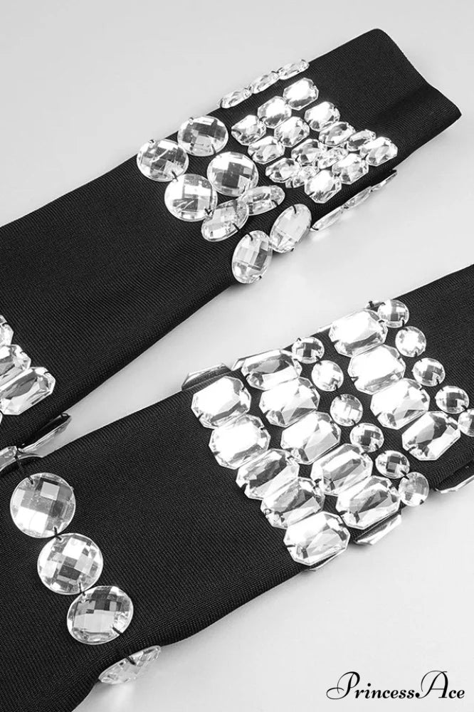 Kris Rhinestone Stylish Bodycon Dress