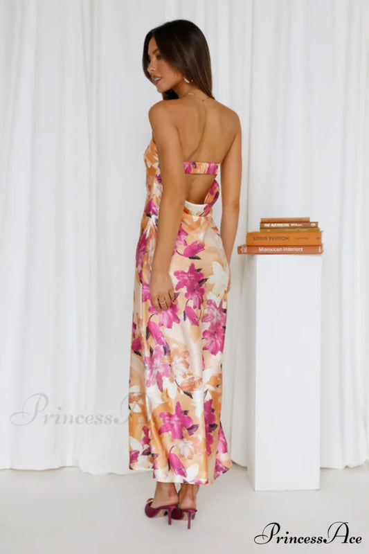 Kyra Satin Stylish Midi Dress