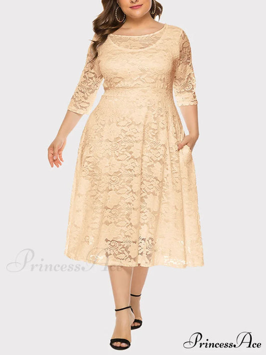 Lace Detail Graceful Bandeau Top Apricot / XL