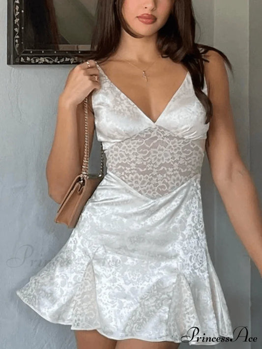 Lace Paneled Graceful Bardot Blouse White / S