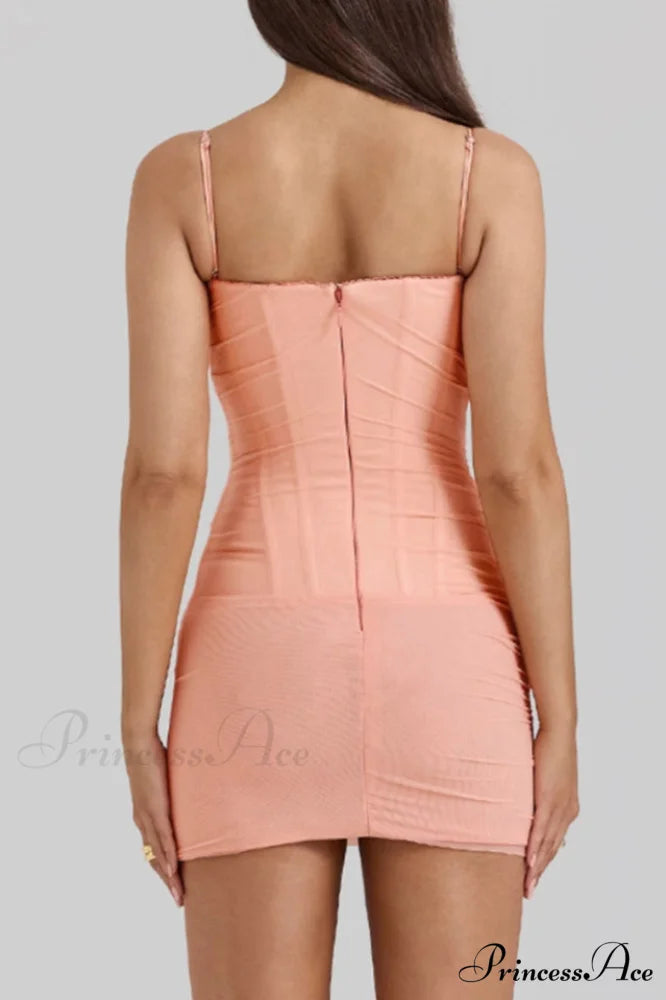 Lace Trim Corset Charming Bodycon Mini Dress