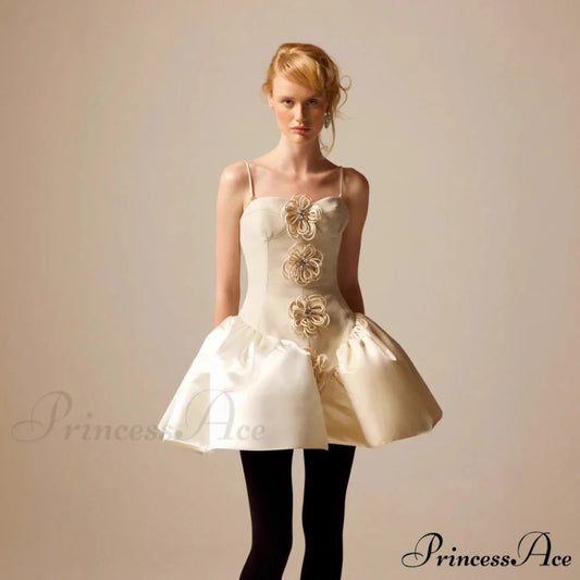 Lacy Flower Bandage Prom Dress for Birthday Celebration white / XS promdress-250223