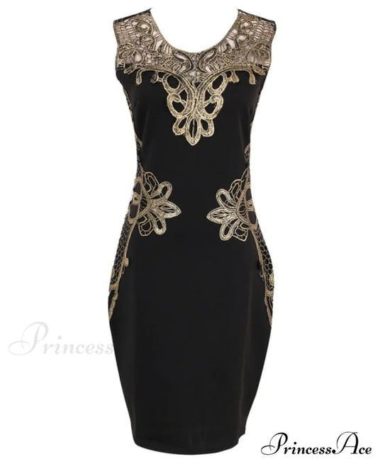 Ladies Evening Party Short Mini Dress black / S