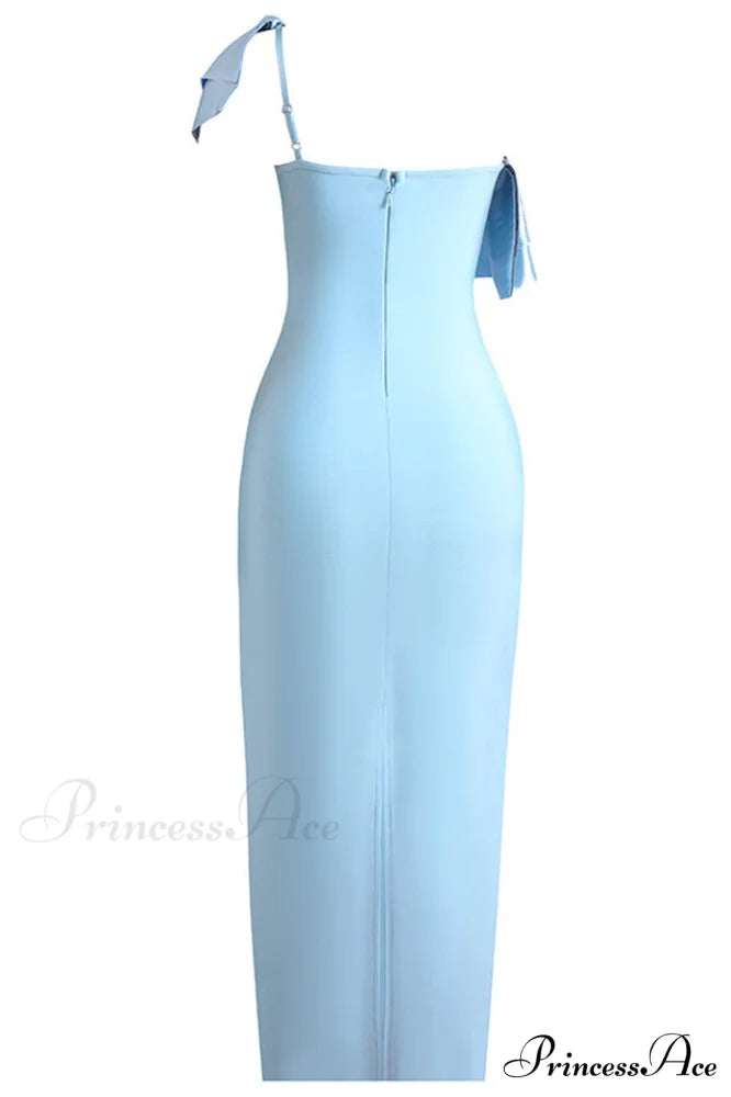 Lakelynn Ruffle Stylish Blue Maxi Dress