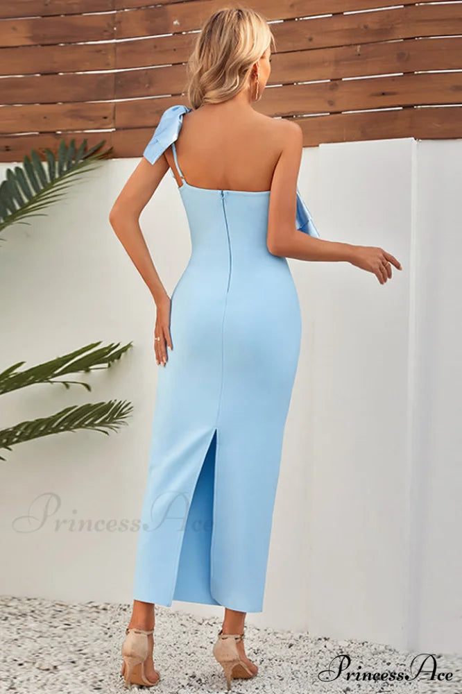 Lakelynn Ruffle Stylish Blue Maxi Dress