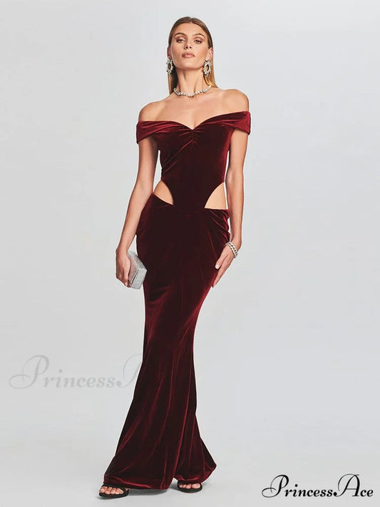 Lara Glitter Stylish Velvet Mermaid Dress