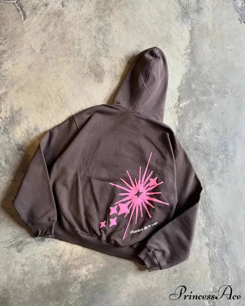 Large Graphic Baggy Hoodie hoodies-241228