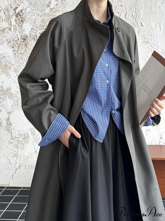Large Lapel Baggy Overcoat Advanced Gray / M overcoats-241228