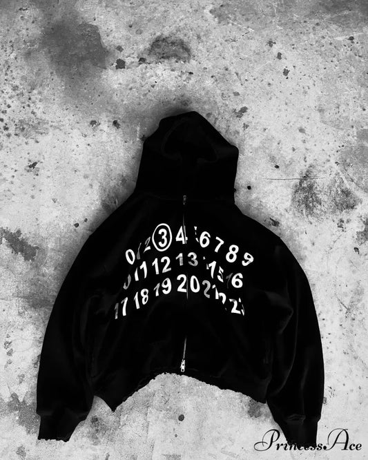 Large Printing Big Hoodie black 1 / M hoodies-241228