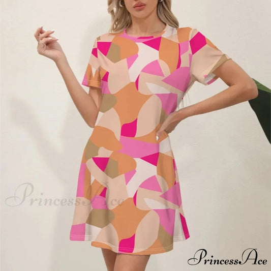 Latest Summer Fashion Floral Pattern Circular Neck Dress color1 / S oldfloraldress-250126