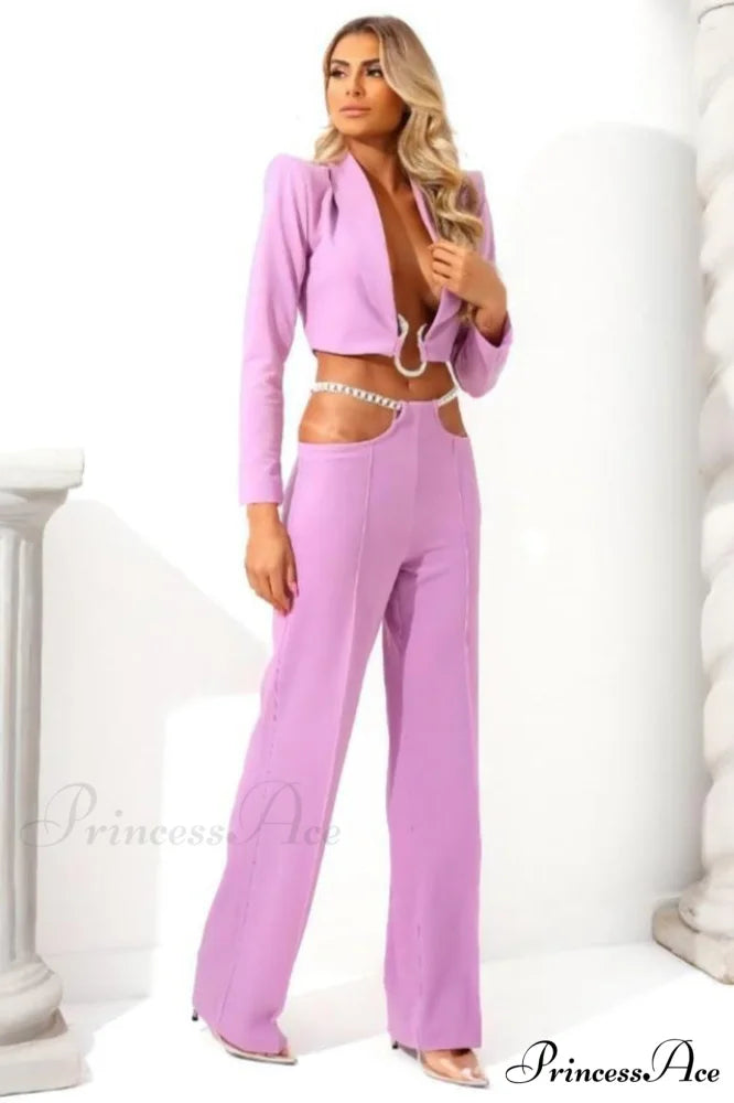 Leona Two Stylish Piece Set XS / Lavender