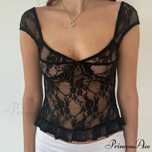 Leopand Mesh Cut Neck Crop Top black / S croptop-250223