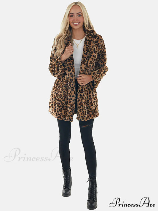 Leopard Bear Hooded Trendy Cute Fuzzy Romper