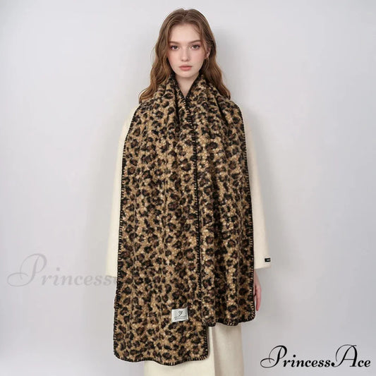Leopard Pattern Cashmere Pashmina Scarf scarf-241228