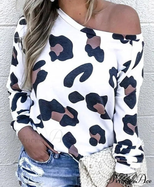 Leopard Print Top by Marina White Leopard / S