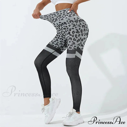 Leopard Seamless Yoga Butt Lifting Outdoor Legging