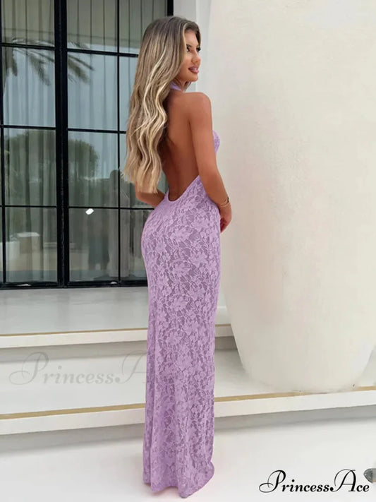 Long Extended Perspective Lace Holiday Dress vacationdress-250223