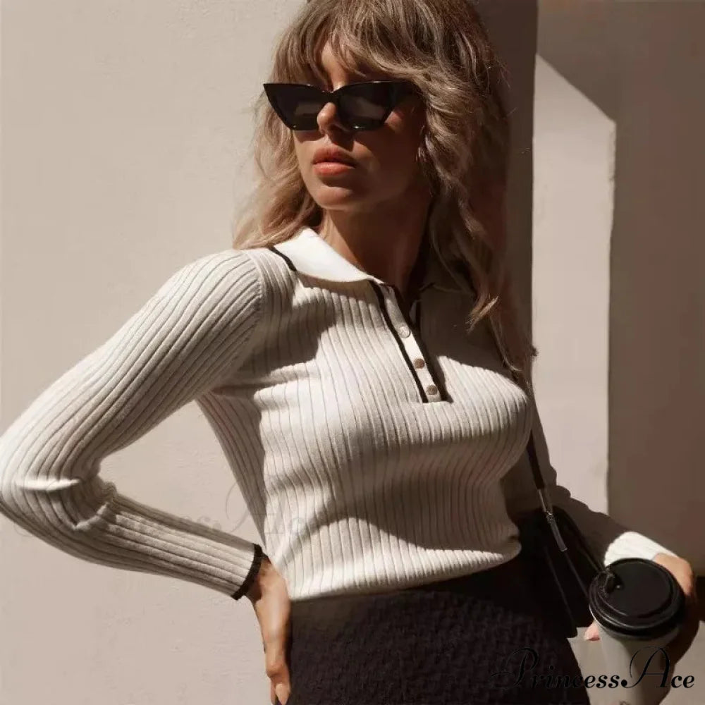Long Sleeve Patchwork Multicolored Jumper swraters-241228