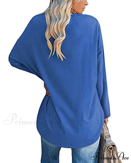 long-sleeved women’s V-neck t-shirt