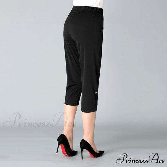 Loose Casual Elastic Capris Pants