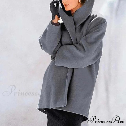 Loose Elegant Coat Gray / S