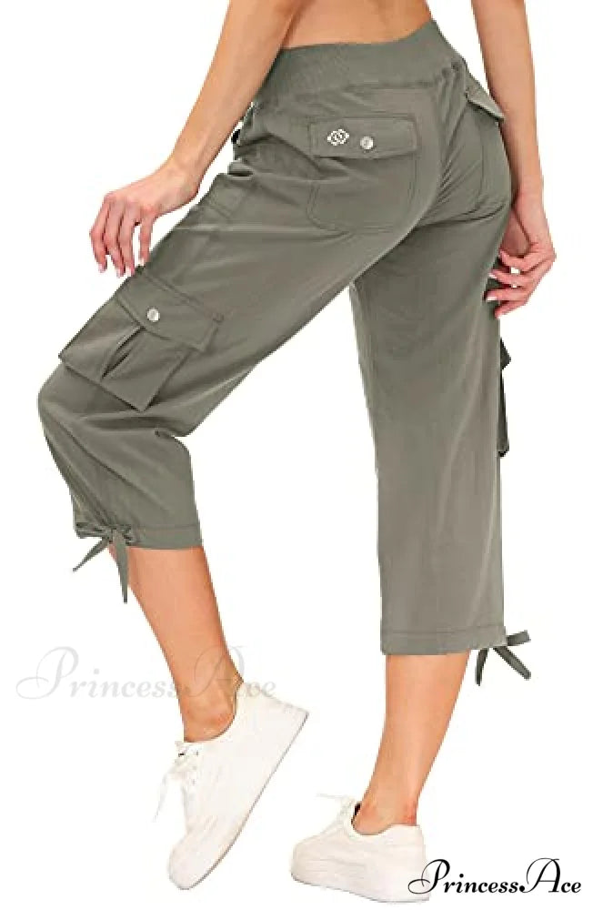 Loose Hiking Pants Lightweight Quick Dry Outdoor Cargo Capris