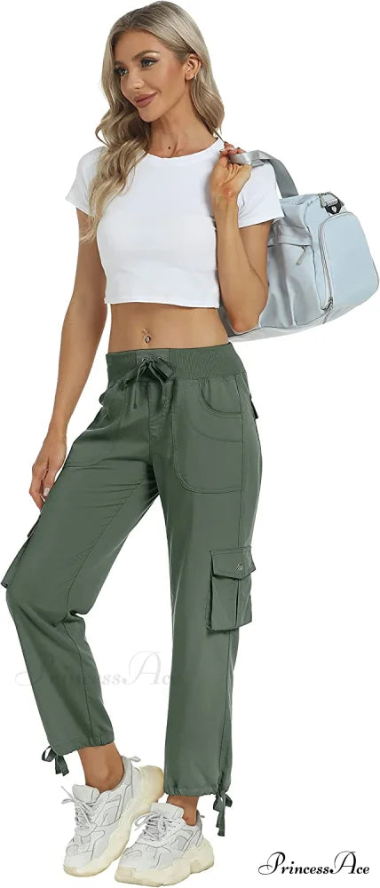 Loose Hiking Pants Lightweight Quick Dry Outdoor Cargo Capris