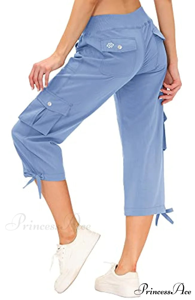 Loose Hiking Pants Lightweight Quick Dry Outdoor Cargo Capris