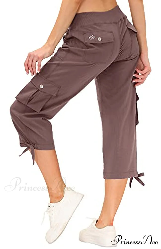 Loose Hiking Pants Lightweight Quick Dry Outdoor Cargo Capris