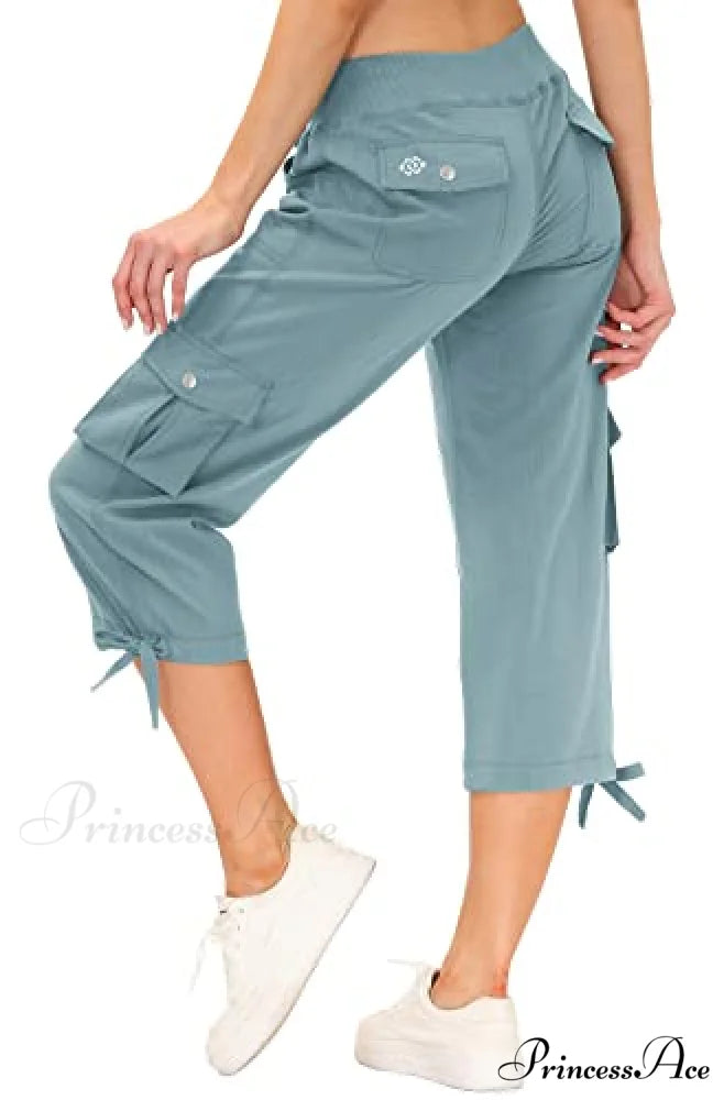 Loose Hiking Pants Lightweight Quick Dry Outdoor Cargo Capris