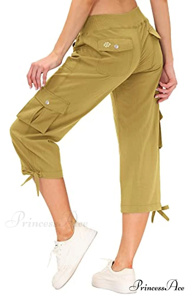 Loose Hiking Pants Lightweight Quick Dry Outdoor Cargo Capris