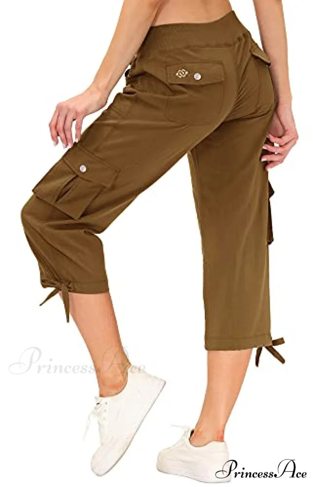 Loose Hiking Pants Lightweight Quick Dry Outdoor Cargo Capris