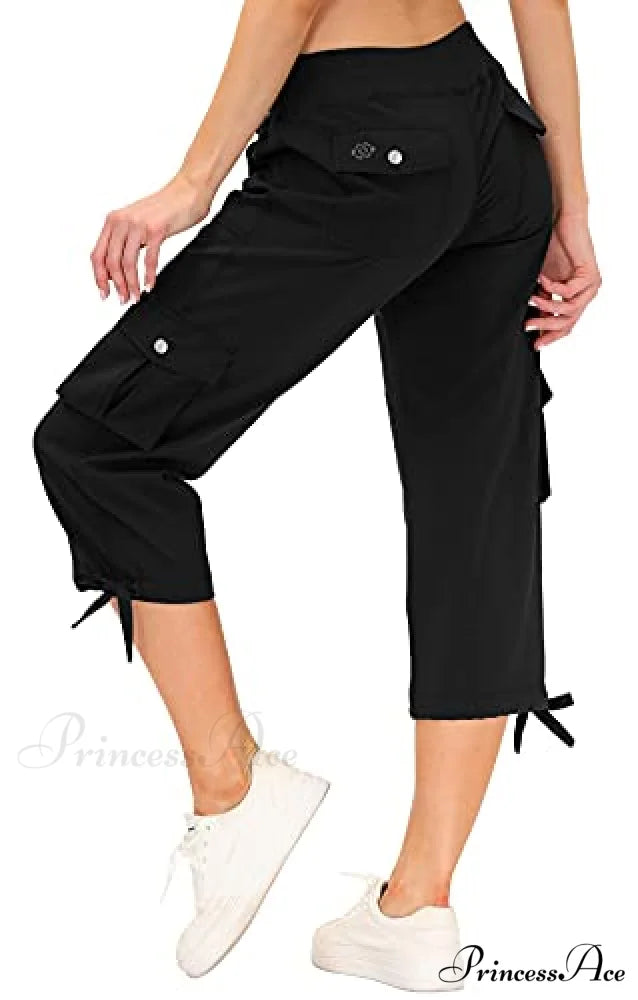 Loose Hiking Pants Lightweight Quick Dry Outdoor Cargo Capris