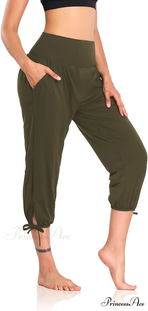 Loose Workout Sweatpants Comfy Lounge Joggers Capri Pants