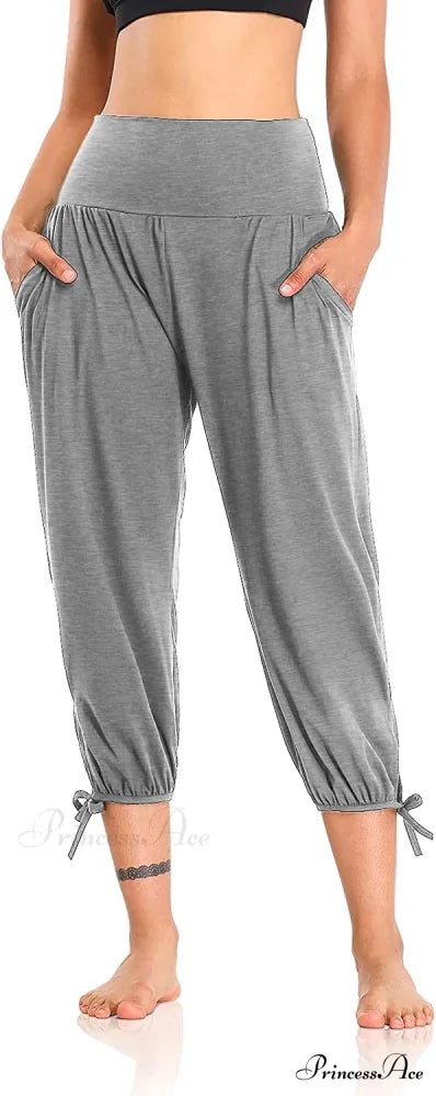 Loose Workout Sweatpants Comfy Lounge Joggers Capri Pants