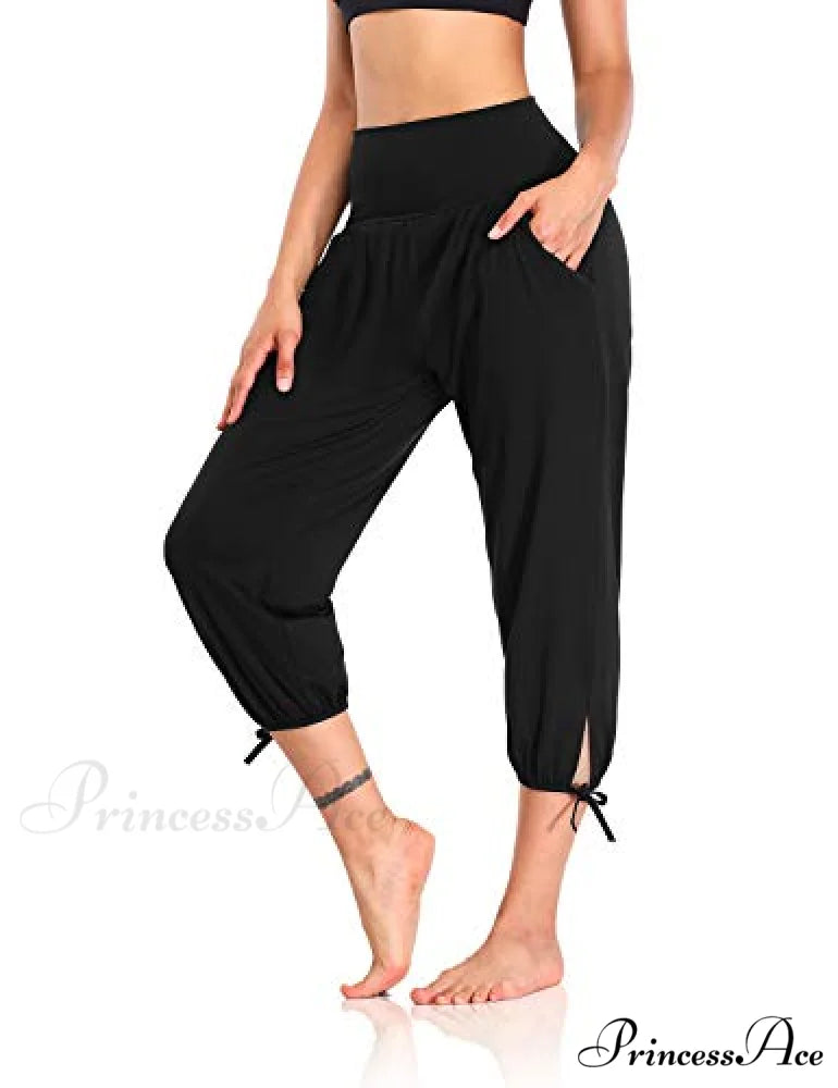 Loose Workout Sweatpants Comfy Lounge Joggers Capri Pants