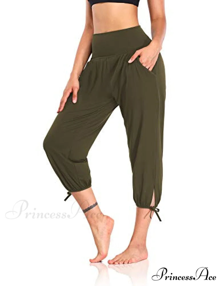 Loose Workout Sweatpants Comfy Lounge Joggers Capri Pants