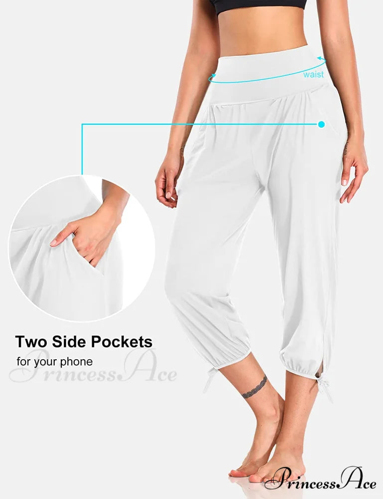 Loose Workout Sweatpants Comfy Lounge Joggers Capri Pants