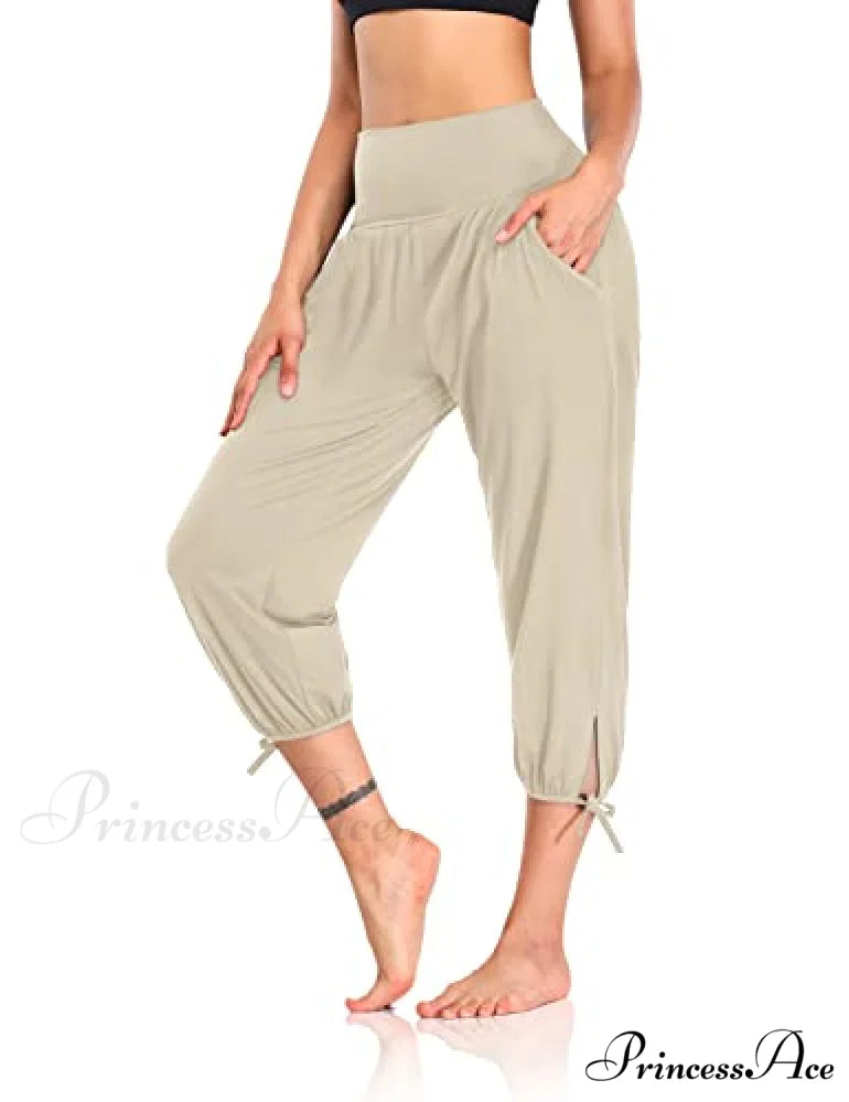 Loose Workout Sweatpants Comfy Lounge Joggers Capri Pants