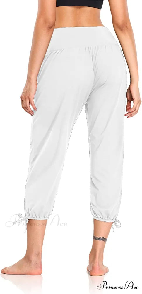 Loose Workout Sweatpants Comfy Lounge Joggers Capri Pants